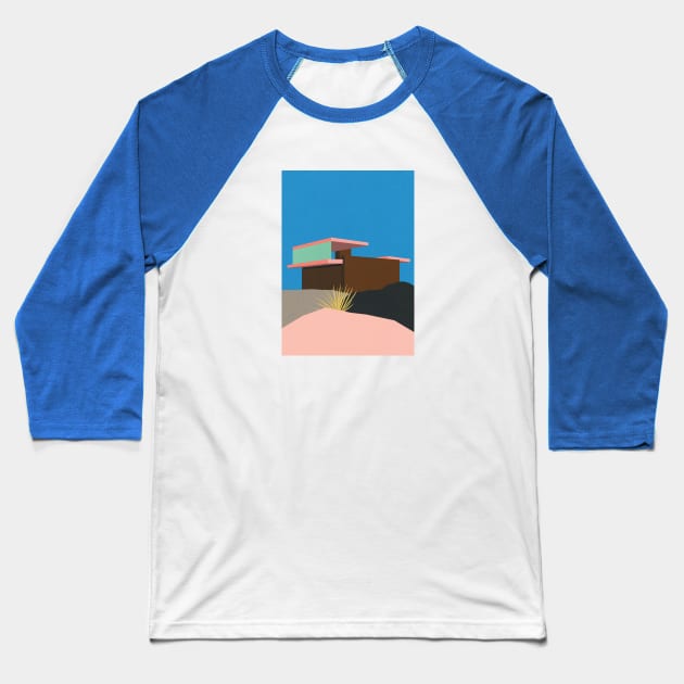 Kaufmann Desert House Baseball T-Shirt by Rosi Feist